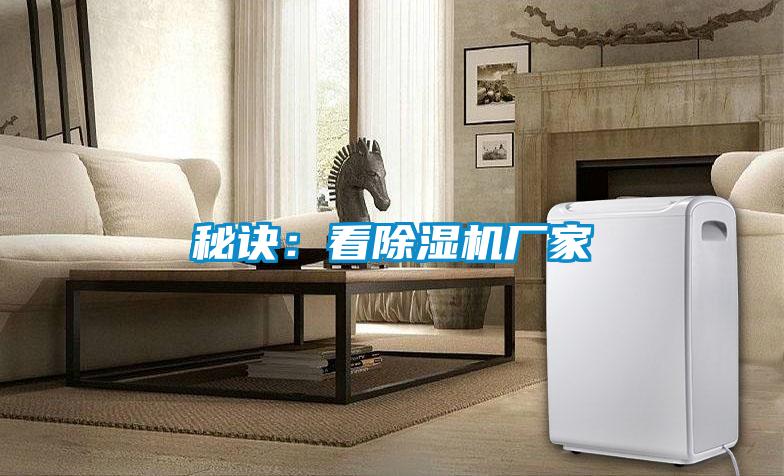 秘訣:看除濕機廠家